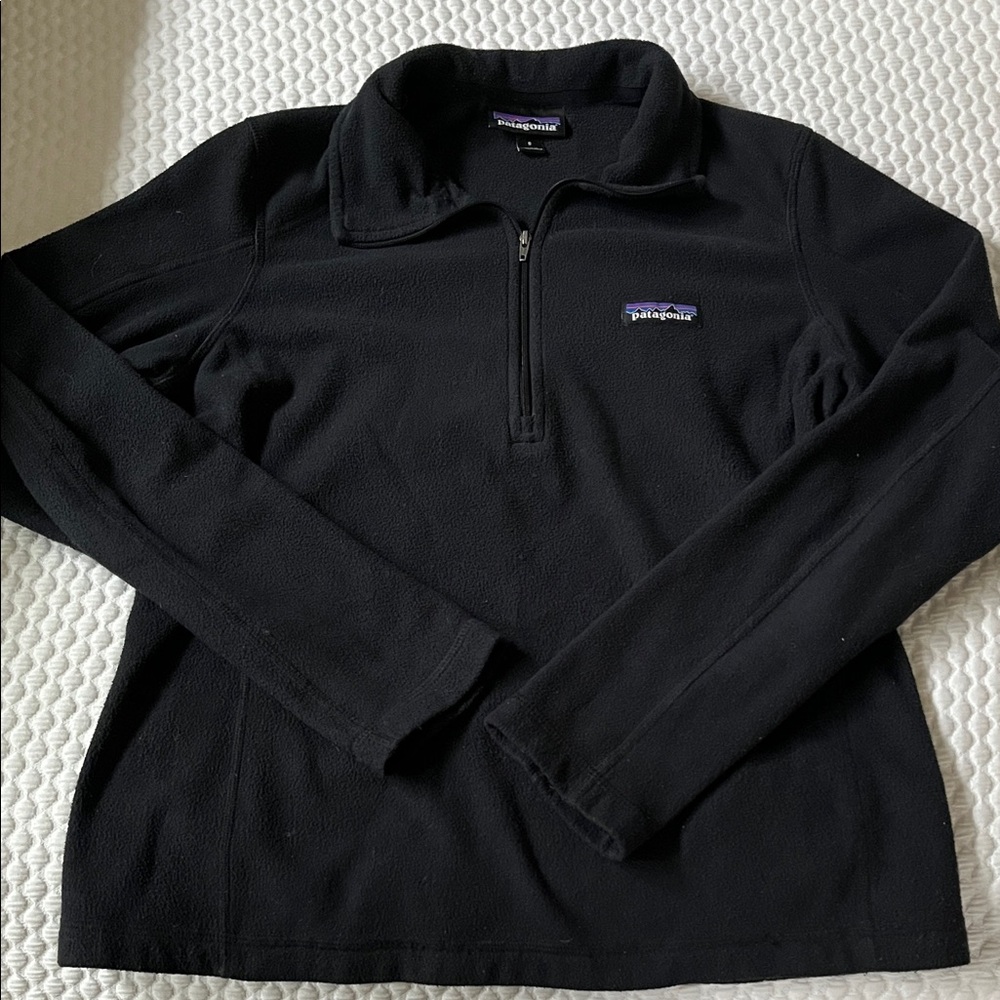 Patagonia Black Fleece Three-Quarter zip Pullover Sweatshirt